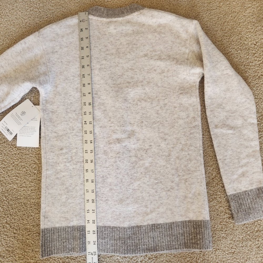 NWT Athleta Merino Blend Westlake Textured Cardigan Toasted Brown - Picture 7 of 14